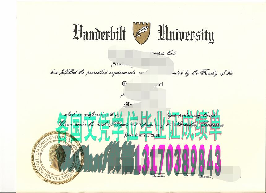 哪里能仿造范德比尔特大学毕业证